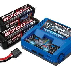 Traxxas 2997 EZ-Peak Live 4S Completer Pack Multi-Chemistry Dual Battery Charger W/Two Power Cell 4S 6700mAh Batteries