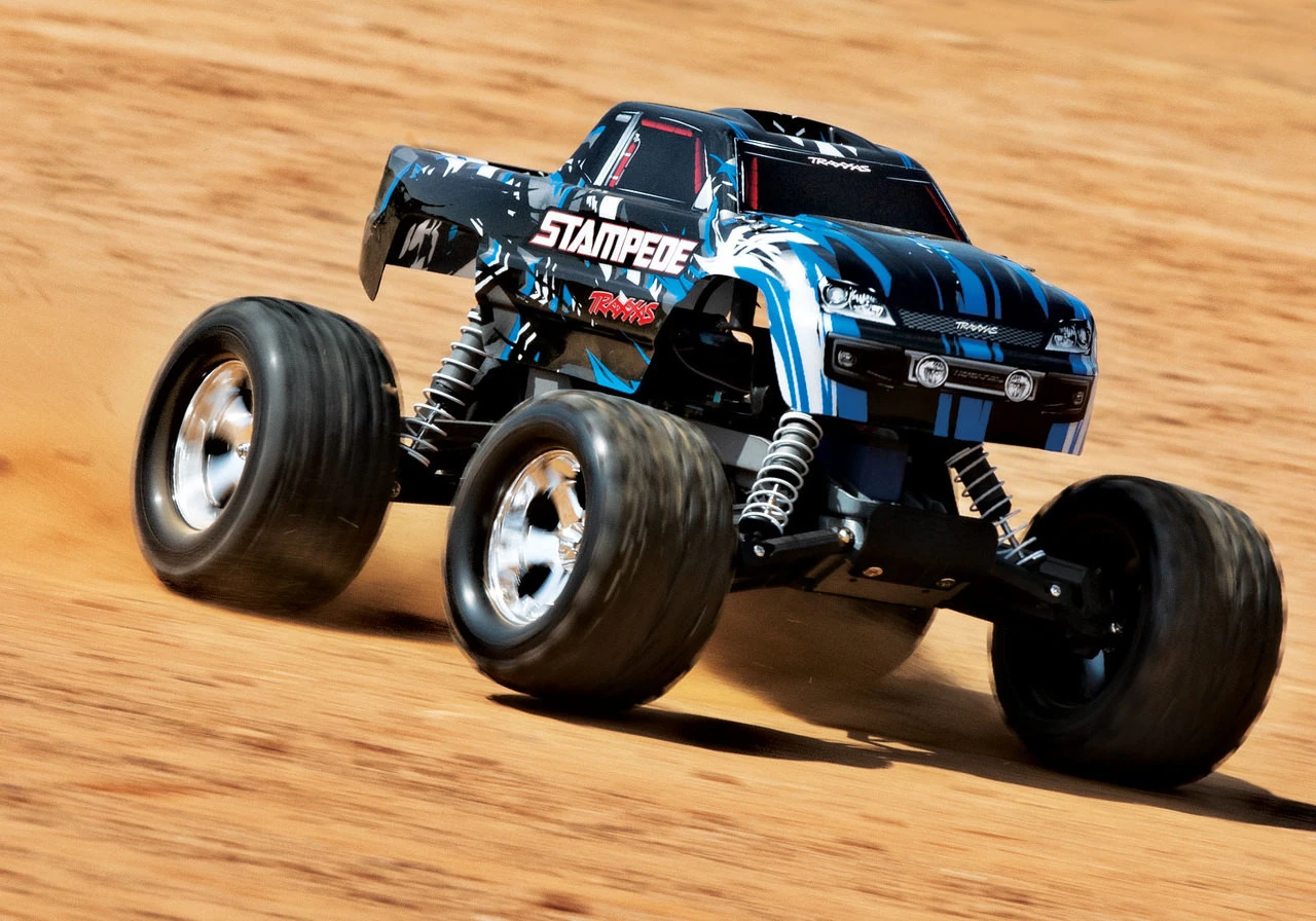 Traxxas Stampede 1/10 Scale Monster Truck Ready-to-Race With TQ 2.4GHz Radio System And XL-5 ESC (fwd/rev) No Battery Or Charger (Blue) - Image 7