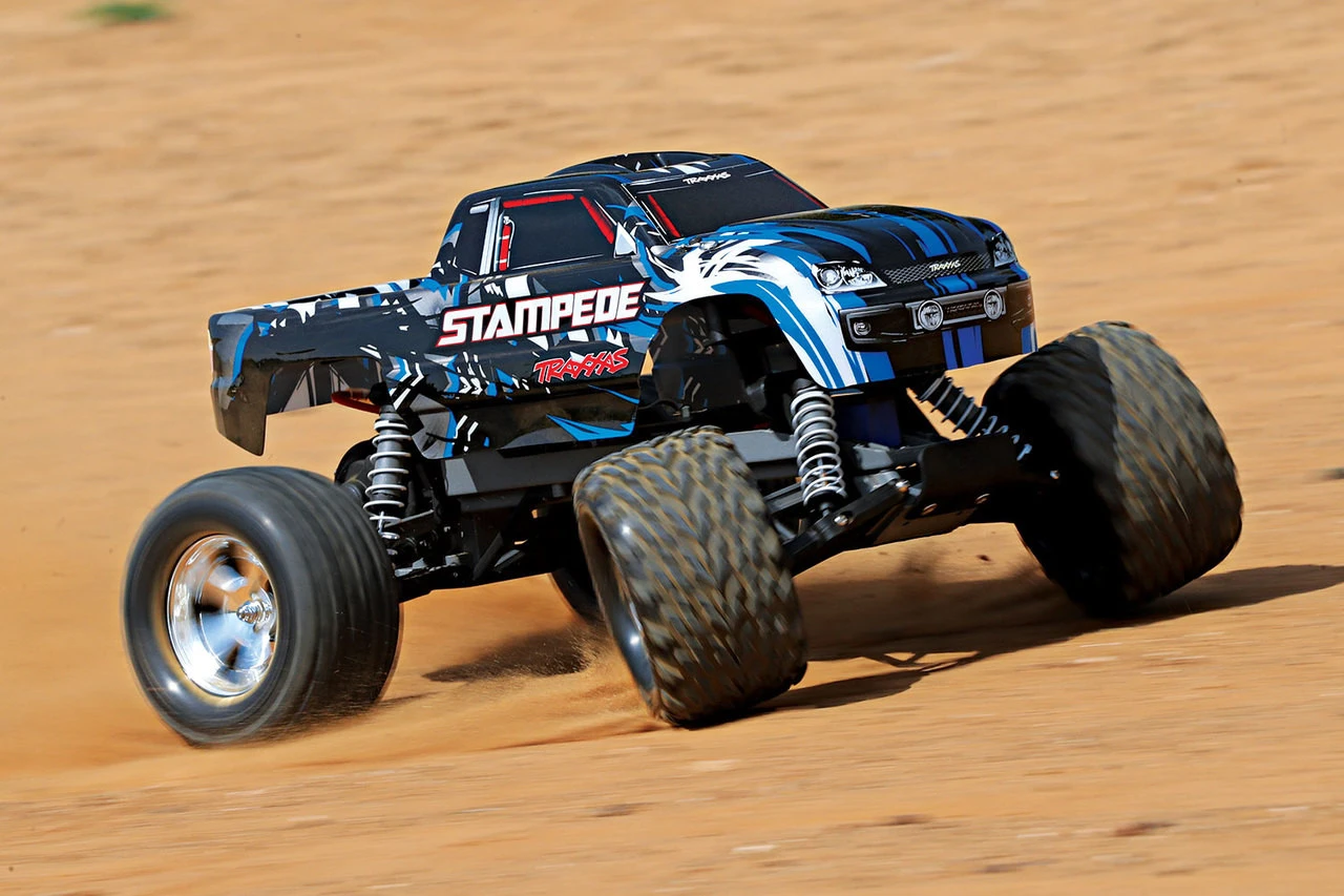 Traxxas Stampede 1/10 Scale Monster Truck Ready-to-Race With TQ 2.4GHz Radio System And XL-5 ESC (fwd/rev) No Battery Or Charger (Blue) - Image 8