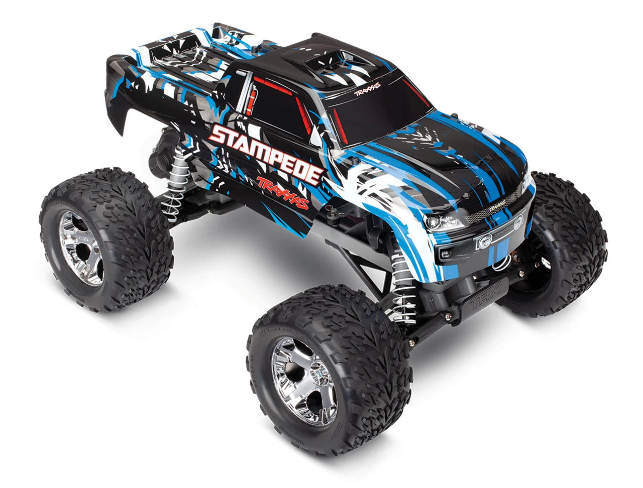 Traxxas Stampede 1/10 Scale Monster Truck Ready-to-Race With TQ 2.4GHz Radio System And XL-5 ESC (fwd/rev) No Battery Or Charger (Blue) - Image 2