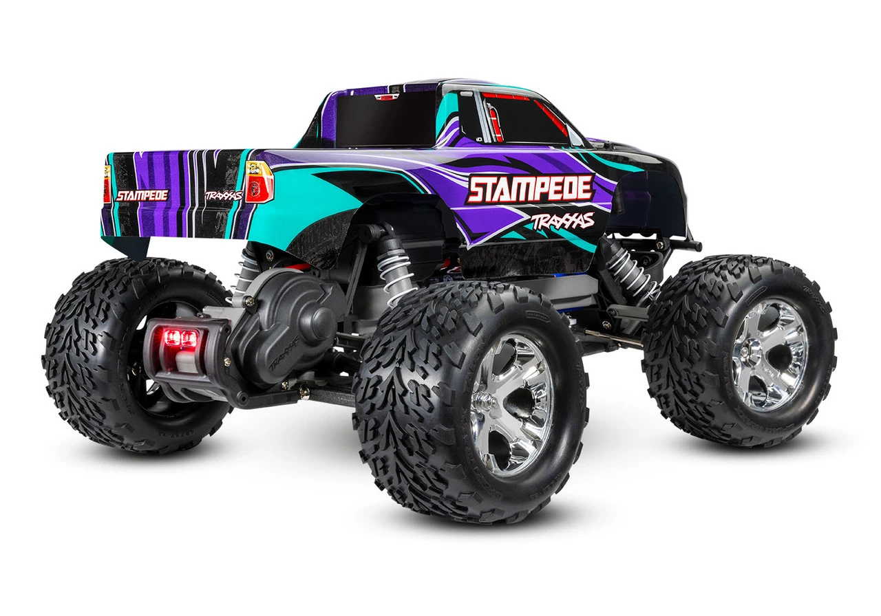 Traxxas Stampede 1/10 RTR Monster Truck W/XL-5 ESC, TQ 2.4GHz Radio, Battery & DC Charger, LED Lighting (Purple) - Image 3