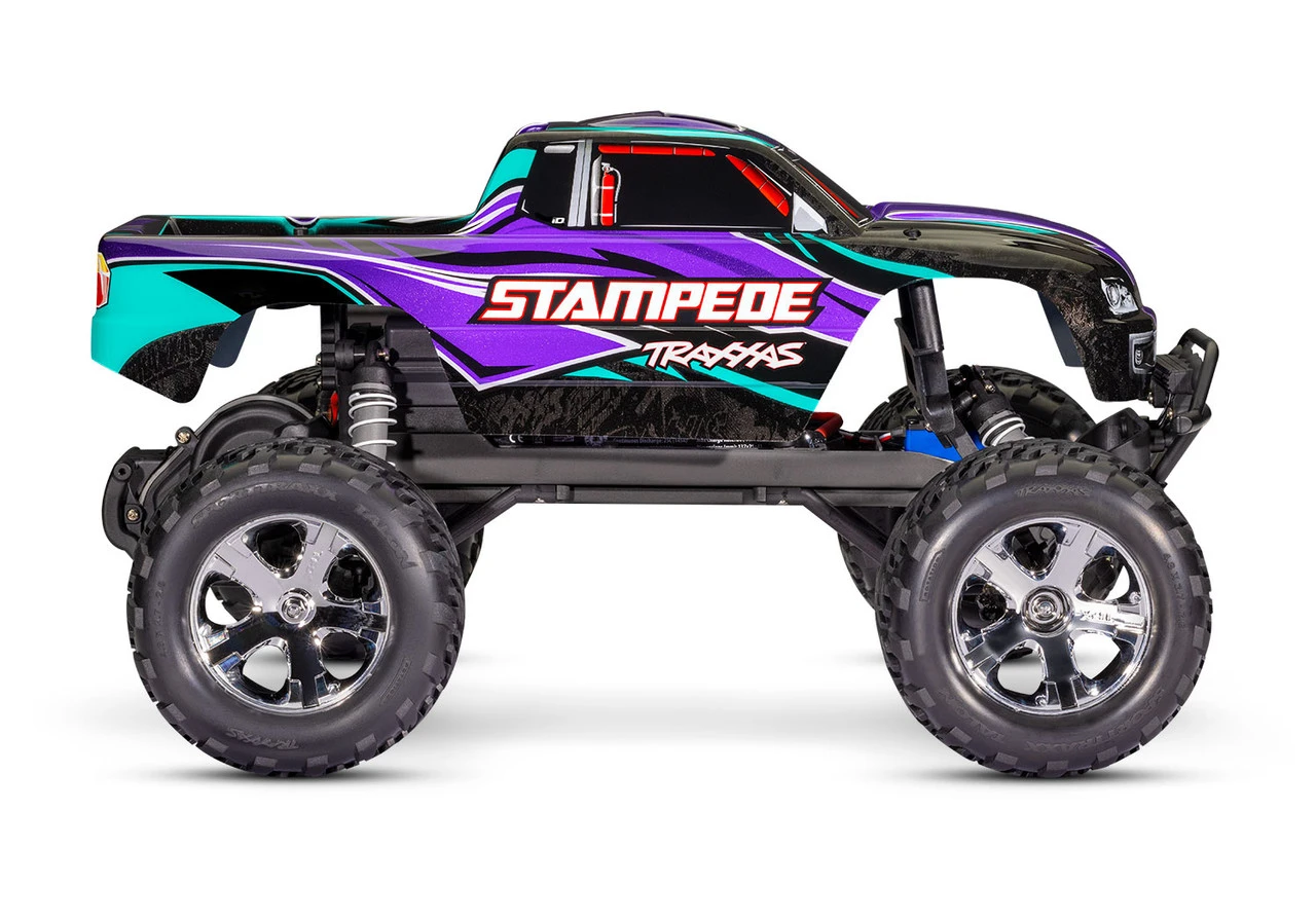 Traxxas Stampede 1/10 RTR Monster Truck W/XL-5 ESC, TQ 2.4GHz Radio, Battery & DC Charger, LED Lighting (Purple) - Image 2