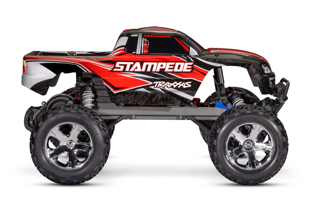 Traxxas Stampede 1/10 RTR Monster Truck W/XL-5 ESC, TQ 2.4GHz Radio, Battery & DC Charger, LED Lighting (Red) - Image 2