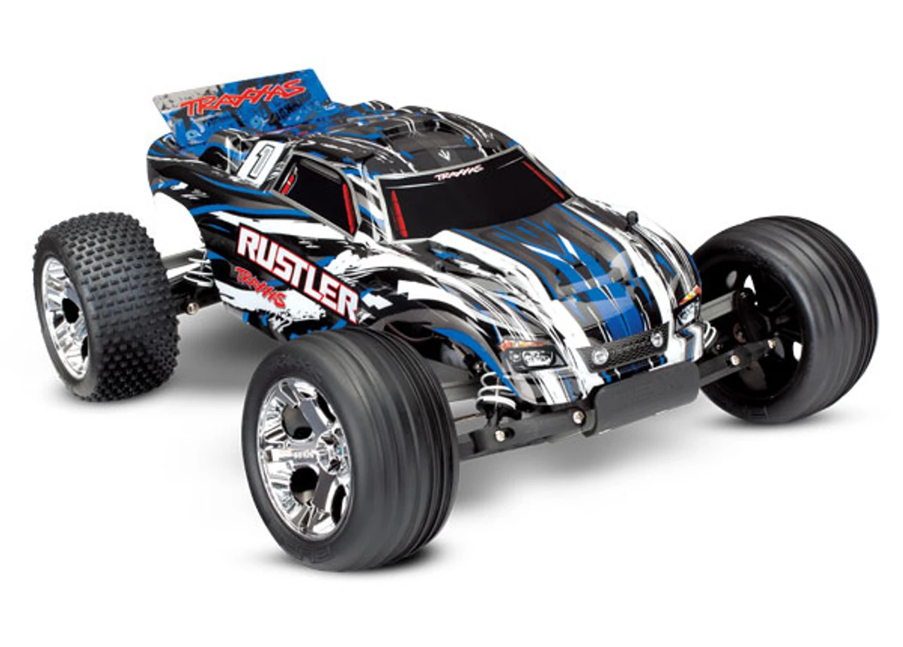 Traxxas Rustler 1/10 RTR Stadium Truck W/XL-5 ESC, TQ 2.4GHz Radio, Battery & DC Charger (Blue)