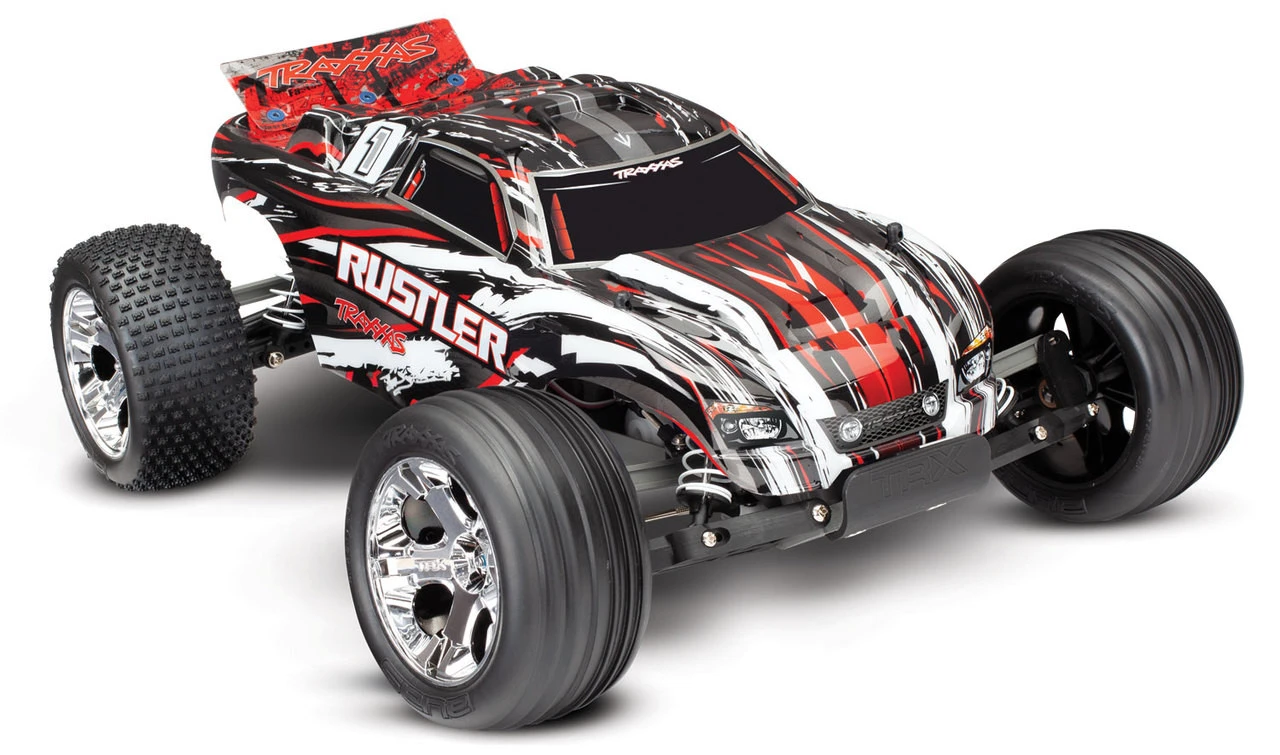 Traxxas Rustler 1/10 RTR 2WD Electric Stadium Truck W/XL-5 ESC & TQ 2.4GHz Radio (Red)