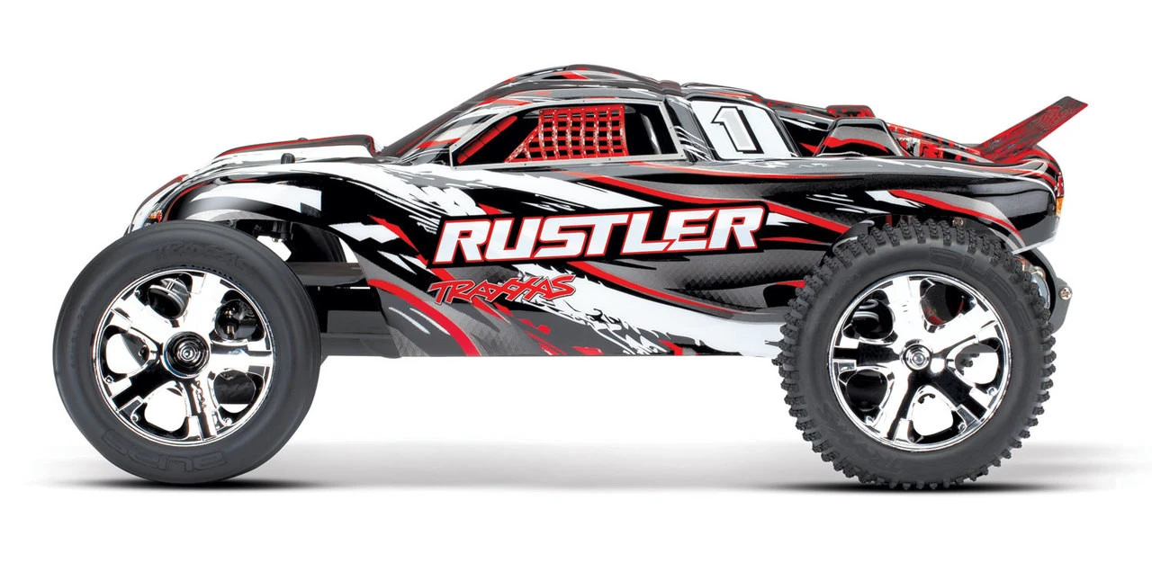 Traxxas Rustler 1/10 RTR 2WD Electric Stadium Truck W/XL-5 ESC & TQ 2.4GHz Radio (Red) - Image 3
