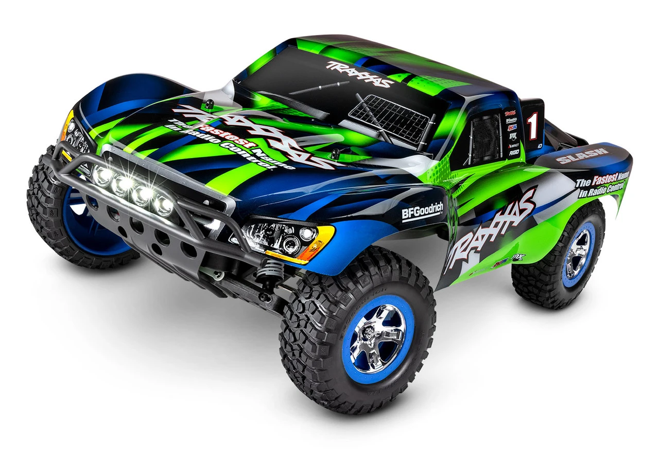 Traxxas Slash 1/10 2wd RTR Short Course Truck W/ XL-5 ESC, TQ 2.4GHz Radio, Battery And Charger And LED Lighting (Green)