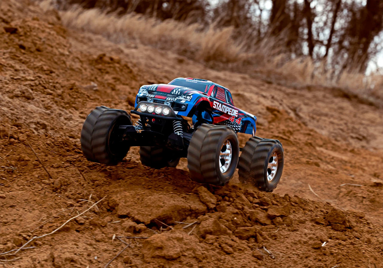Traxxas Stampede 4X4 1/10 RTR Monster Truck W/XL-5 ESC, TQ 2.4GHz, Battery & Charger, LED Lighting (Red) - Image 5