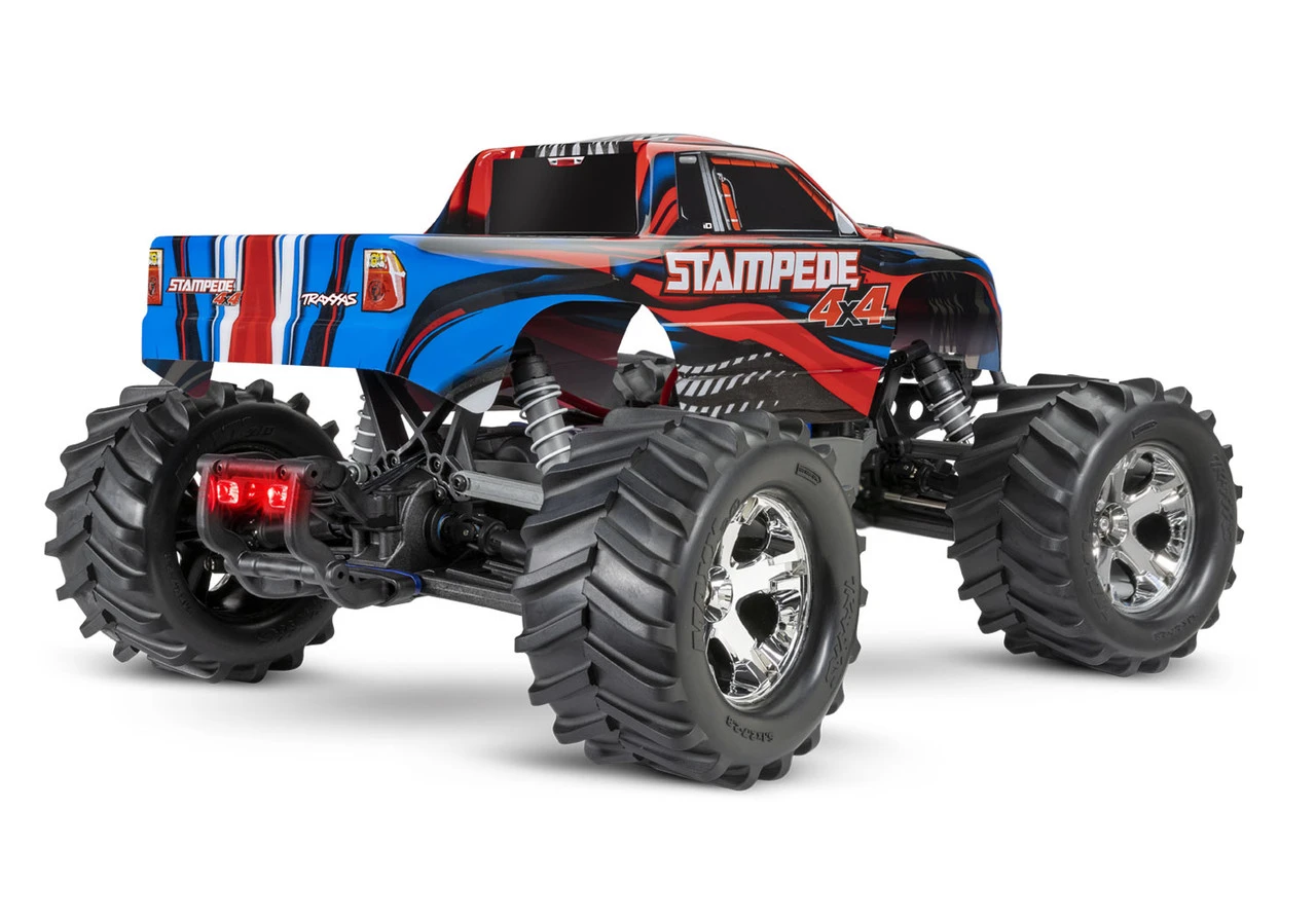 Traxxas Stampede 4X4 1/10 RTR Monster Truck W/XL-5 ESC, TQ 2.4GHz, Battery & Charger, LED Lighting (Red) - Image 3