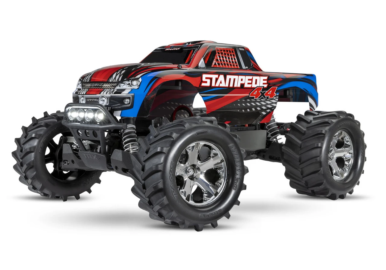 Traxxas Stampede 4X4 1/10 RTR Monster Truck W/XL-5 ESC, TQ 2.4GHz, Battery & Charger, LED Lighting (Red)