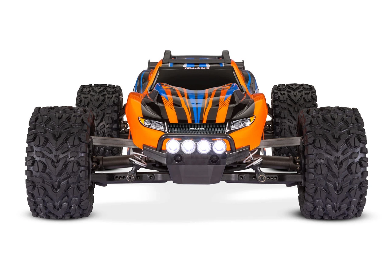 Traxxas Rustler 4X4 Brushed RTR 1/10 4WD Stadium Truck W/TQ 2.4GHz Radio & ID Battery & DC Charger, LED Lighting, Orange - Image 4