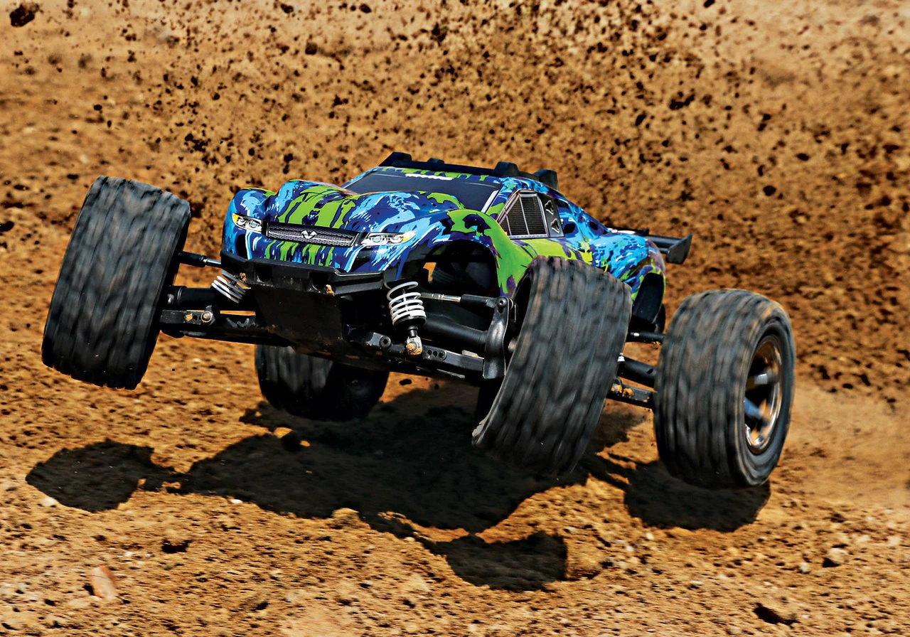 Traxxas Rustler 4X4 VXL Brushless RTR 1/10 4WD Stadium Truck W/TQi 2.4GHz Radio & TSM (Green) - Image 9