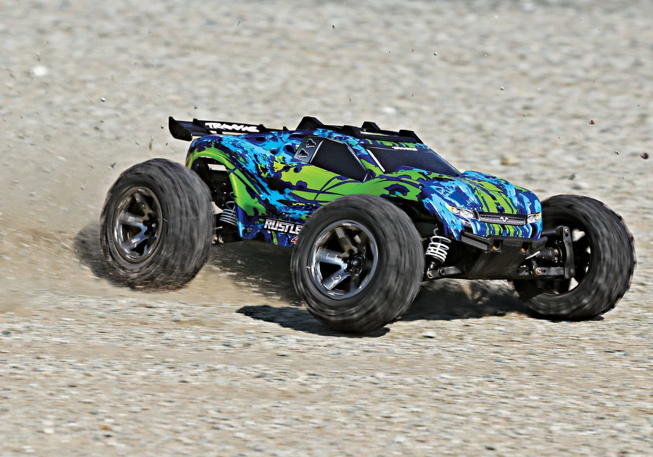 Traxxas Rustler 4X4 VXL Brushless RTR 1/10 4WD Stadium Truck W/TQi 2.4GHz Radio & TSM (Green) - Image 7