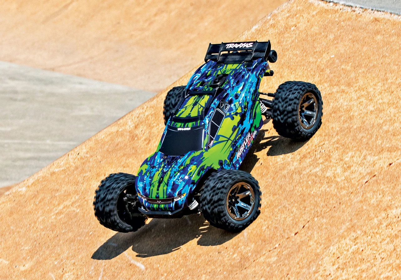 Traxxas Rustler 4X4 VXL Brushless RTR 1/10 4WD Stadium Truck W/TQi 2.4GHz Radio & TSM (Green) - Image 13