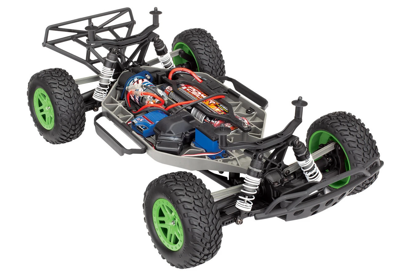 Traxxas Slash 4X4 RTR 4WD Brushed Short Course Truck With DC Charger/battery (Green) - Image 4