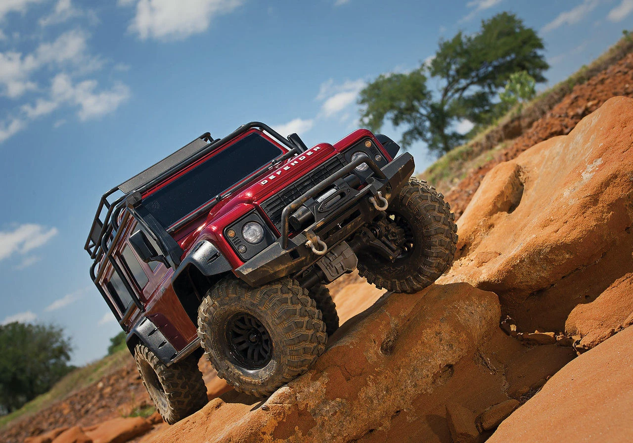 Traxxas TRX-4 1/10 Scale Trail Rock Crawler W/Land Rover Defender Body W/XL-5 ESC & TQi 2.4GHz Radio (Red) - Image 6
