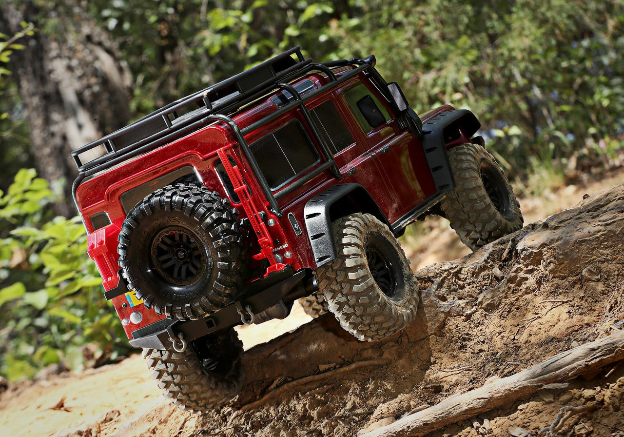 Traxxas TRX-4 1/10 Scale Trail Rock Crawler W/Land Rover Defender Body W/XL-5 ESC & TQi 2.4GHz Radio (Red) - Image 8