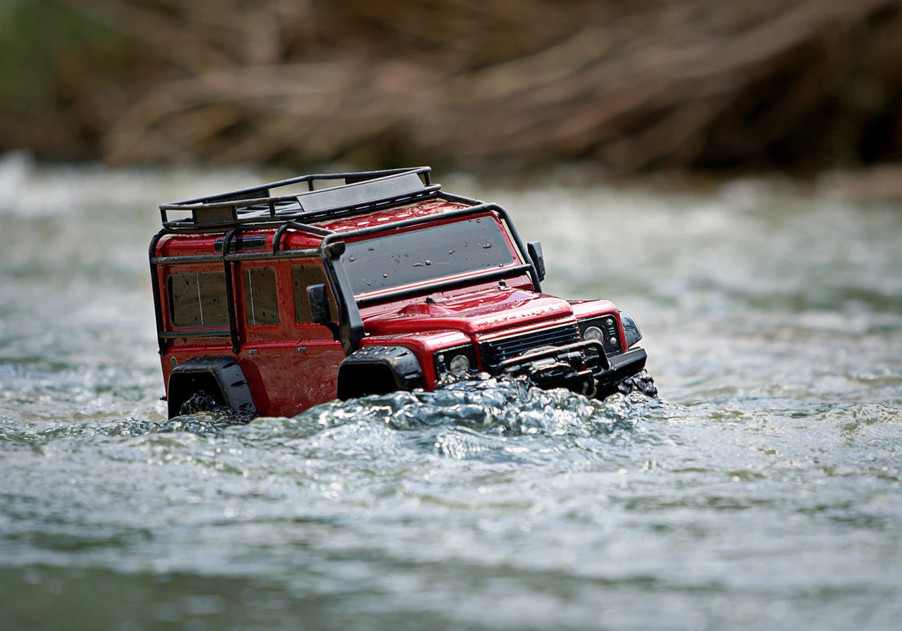Traxxas TRX-4 1/10 Scale Trail Rock Crawler W/Land Rover Defender Body W/XL-5 ESC & TQi 2.4GHz Radio (Red) - Image 5