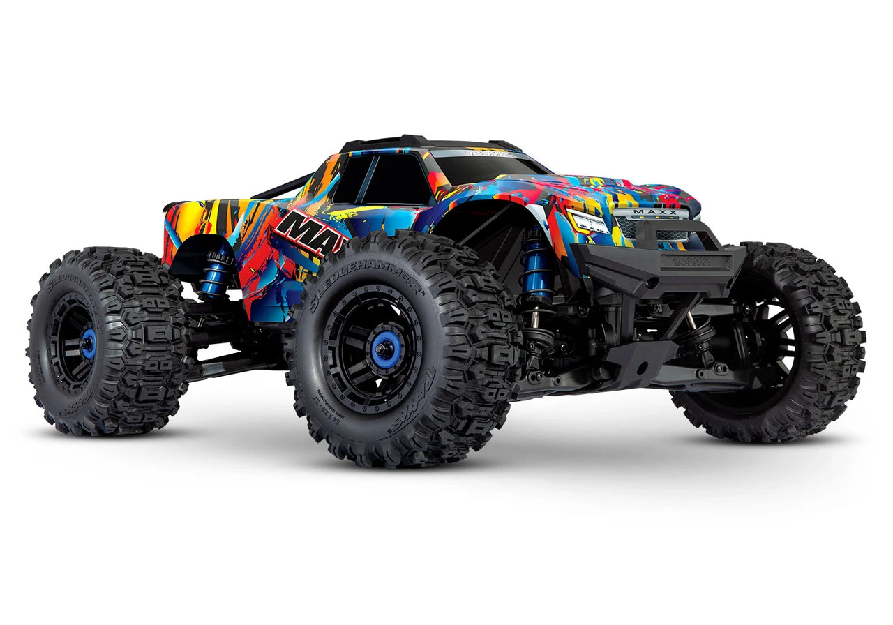 Traxxas Maxx With Widemaxx 1/10 4wd Brushless Electric Monster Truck W/ TQi 2.4GHz Radio System, Rock N Roll