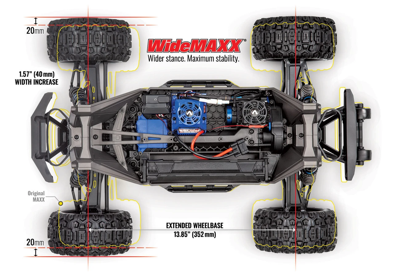 Traxxas Maxx With Widemaxx 1/10 4wd Brushless Electric Monster Truck W/ TQi 2.4GHz Radio System, Rock N Roll - Image 4
