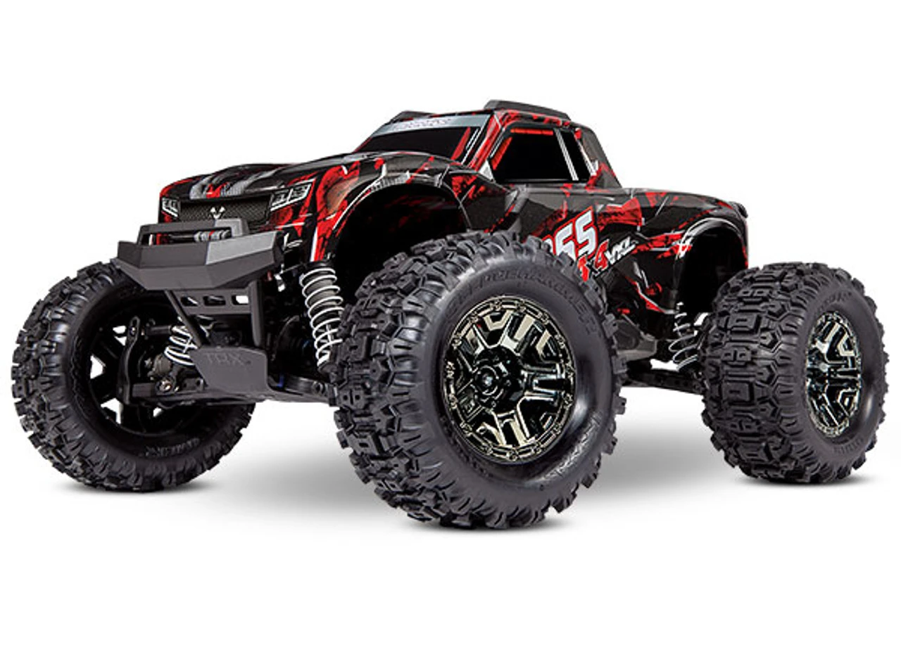 Traxxas Hoss 4X4 VXL 1/10 Scale Monster Truck W/ TQi Traxxas Link Enabled 2.4Ghz Radio System & TSM (Shadow Red)