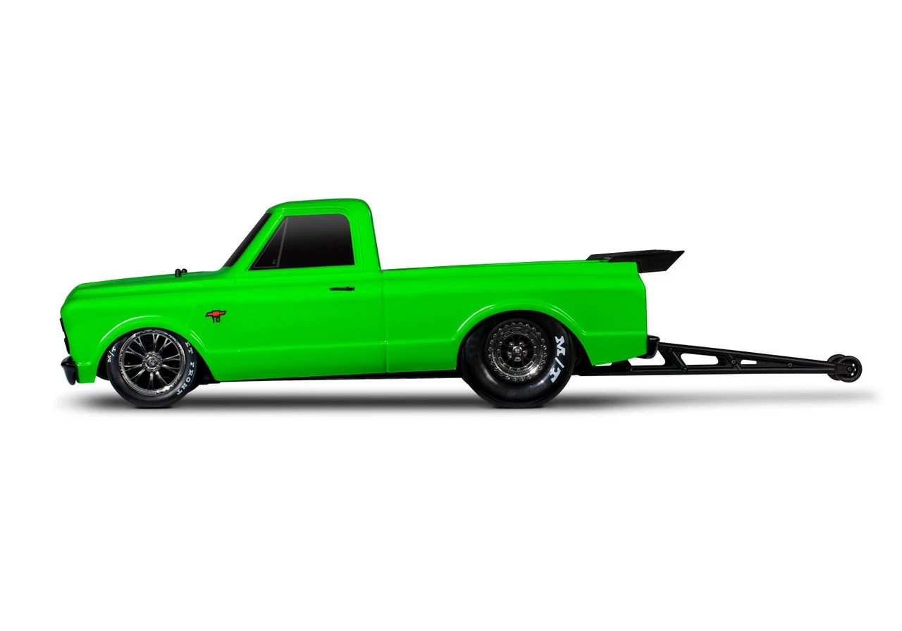 Traxxas Drag Slash 1/10 2WD RTR No Prep Truck W/1967 Chevrolet C10 Body Green Machine - Image 3