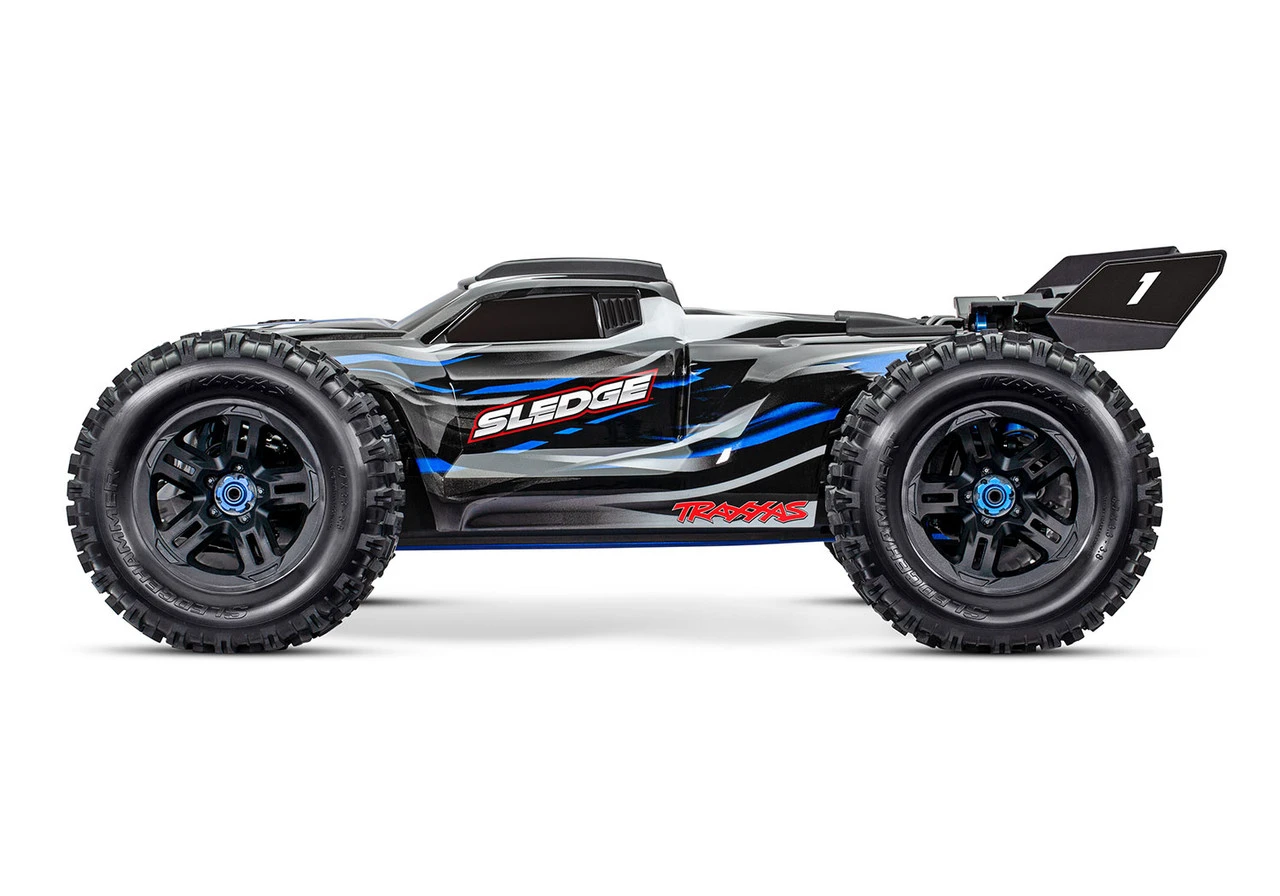 Traxxas Sledge 1/8 Scale 4WD Brushless Monster Truck RTR With TQi 2.4GHz Radio With TSM, Blue - Image 2