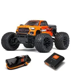 Arrma 1/10 GRANITE 4X2 BOOST MEGA 550 Brushed Monster Truck RTR With Battery & Charger, Orange