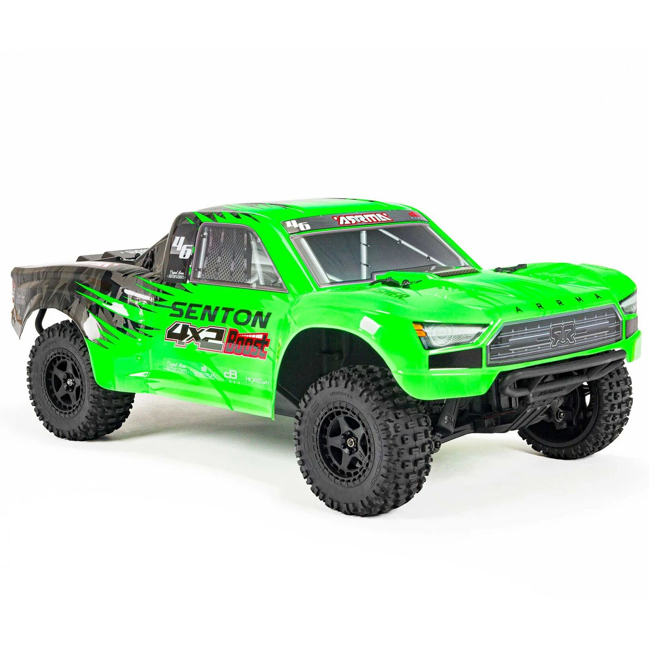 Arrma 1/10 SENTON 4X2 BOOST MEGA 550 Brushed Monster Truck RTR, Green - Image 7