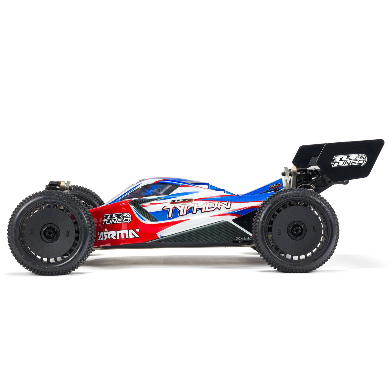 Arrma 1/8 TLR Tuned TYPHON 6S 4WD BLX Buggy RTR, Red/Blue - Image 2