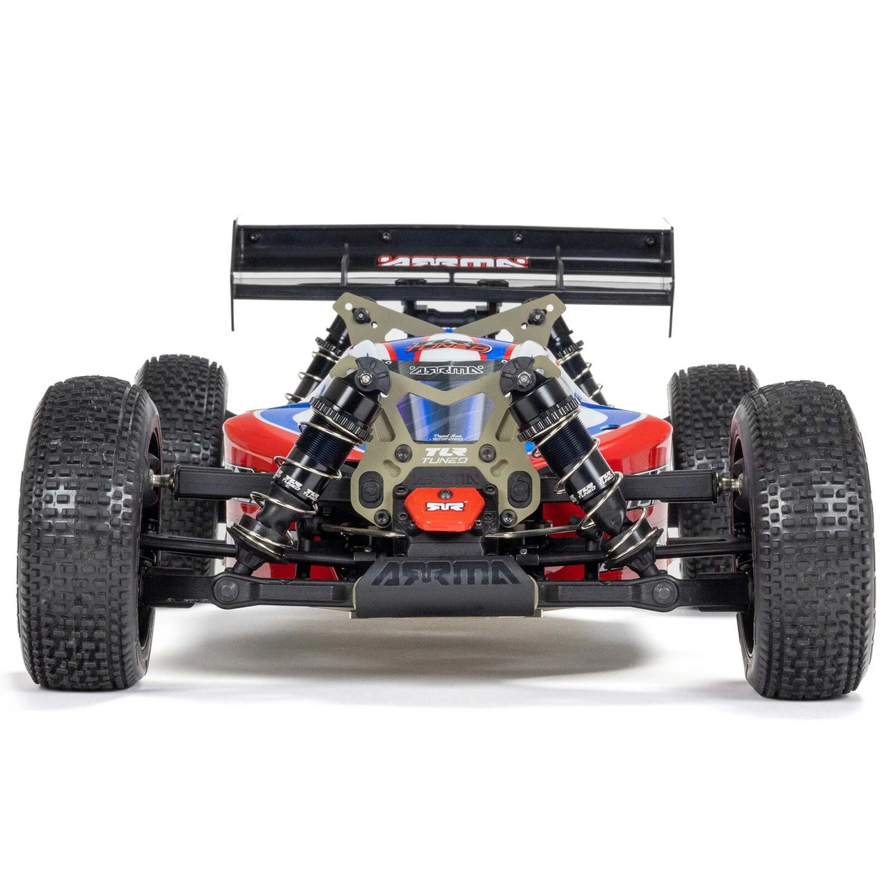 Arrma 1/8 TLR Tuned TYPHON 6S 4WD BLX Buggy RTR, Red/Blue - Image 9