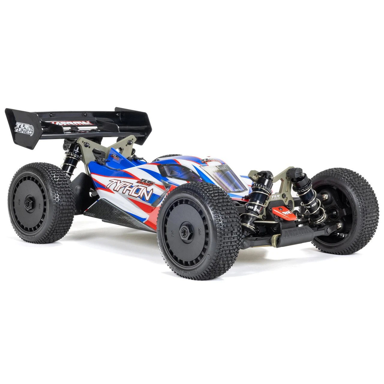 Arrma 1/8 TLR Tuned TYPHON 6S 4WD BLX Buggy RTR, Red/Blue - Image 7