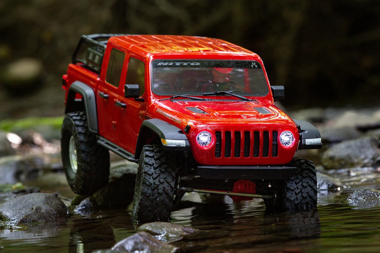 Axial SCX10 III "Jeep JT Gladiator" RTR 4WD Rock Crawler (Red) W/ Portals & DX3 2.4GHz Radio - Image 25