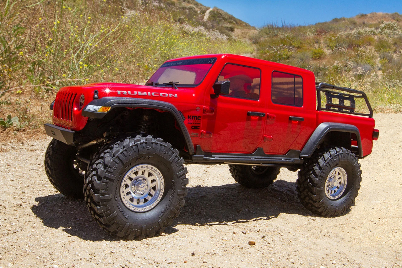 Axial SCX10 III "Jeep JT Gladiator" RTR 4WD Rock Crawler (Red) W/ Portals & DX3 2.4GHz Radio - Image 26