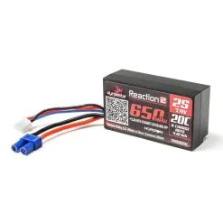 Dynamite 7.4V 650mAh 2S 20C Hardcase LiPo Battery, EC2
