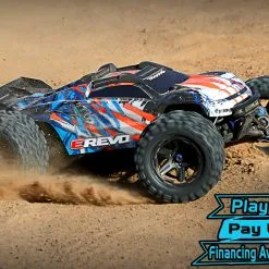 Traxxas E-Revo VXL 2.0 RTR 4WD Electric Monster Truck W/VXL-6s ESC & TQi 2.4GHz Radio (Orange)