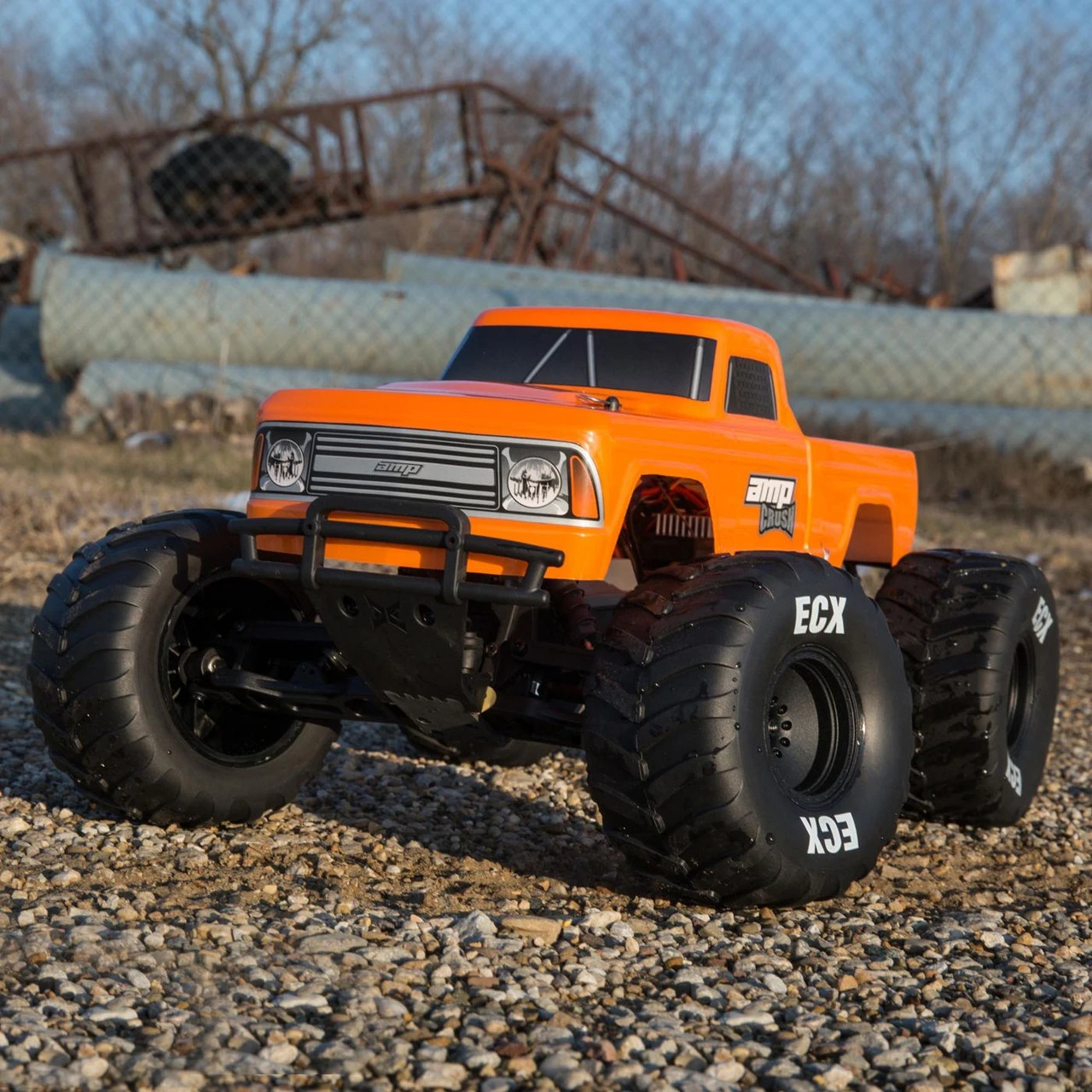 ECX 1/10 Amp Crush 2WD Monster Truck Brushed RTR (Orange) - Image 16