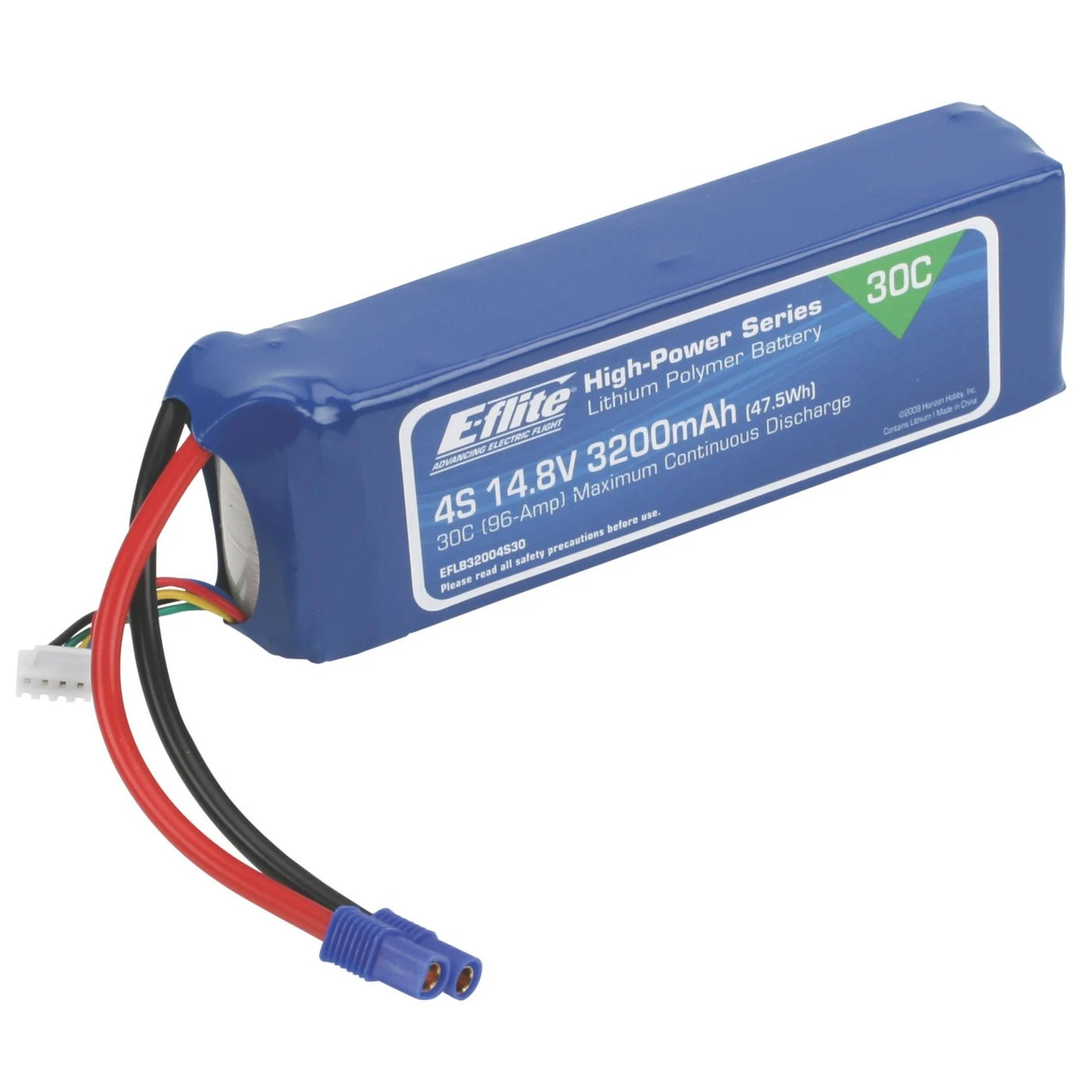 Eflite E-flite 4S LiPo Battery 30C (14.8V/3200mah) W/ EC3 (EFLB32004S30)