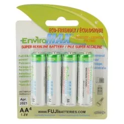 Fuji EnviroMAX AA Super Alkaline Battery (4)
