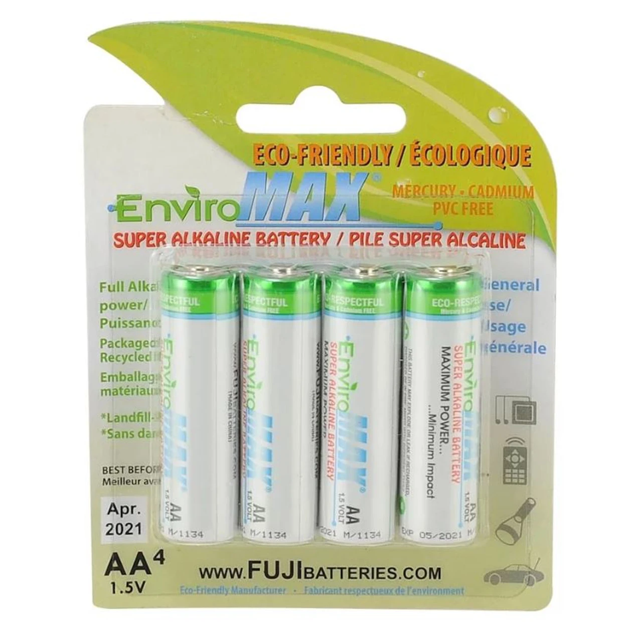 Fuji EnviroMAX AA Super Alkaline Battery (4)