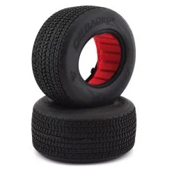 DE Racing G6T 2.2/3.0" Short Course Truck Oval Tread Tires, Grooved (2) (D30 Super Soft Compound)