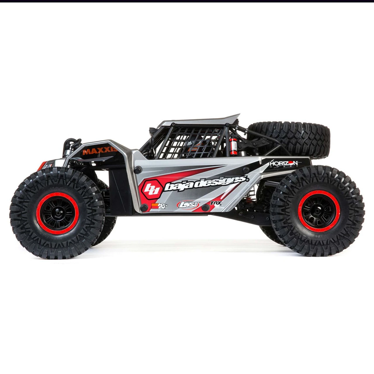 Losi Super Rock Rey: 1/6 4WD Elec Rock Racer, RTR Gray - Image 2