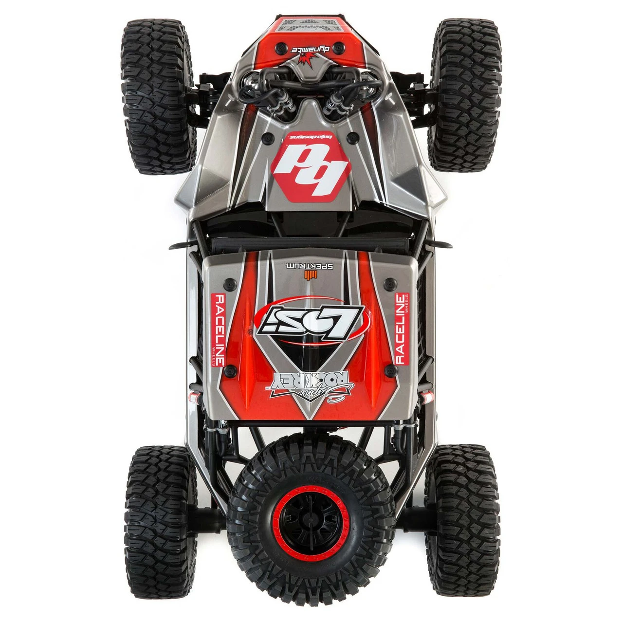 Losi Super Rock Rey: 1/6 4WD Elec Rock Racer, RTR Gray - Image 7