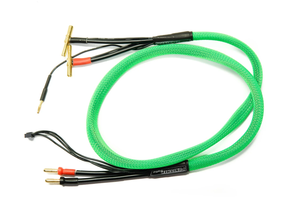 Punisher Series 2S Battery Charge Cable 3ft (4mm & 5mm Bullet)
