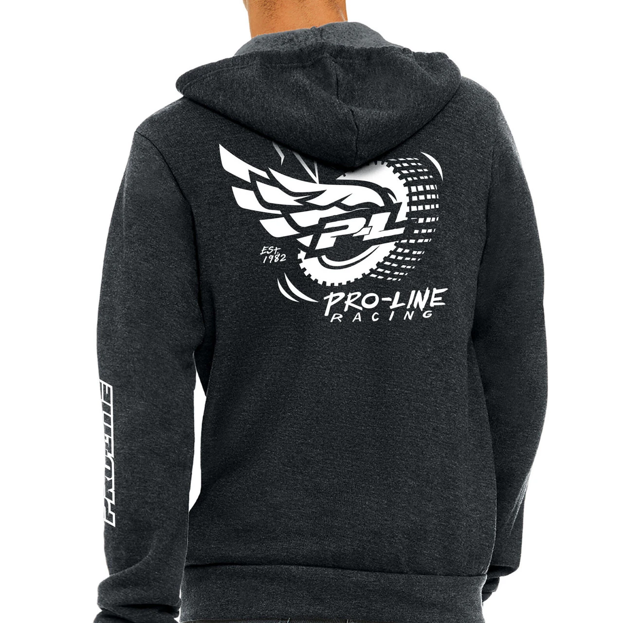 Proline Pro-Line Wings Gray Zip-up Hoodie Sweatshirt, 2X-Large - Image 2