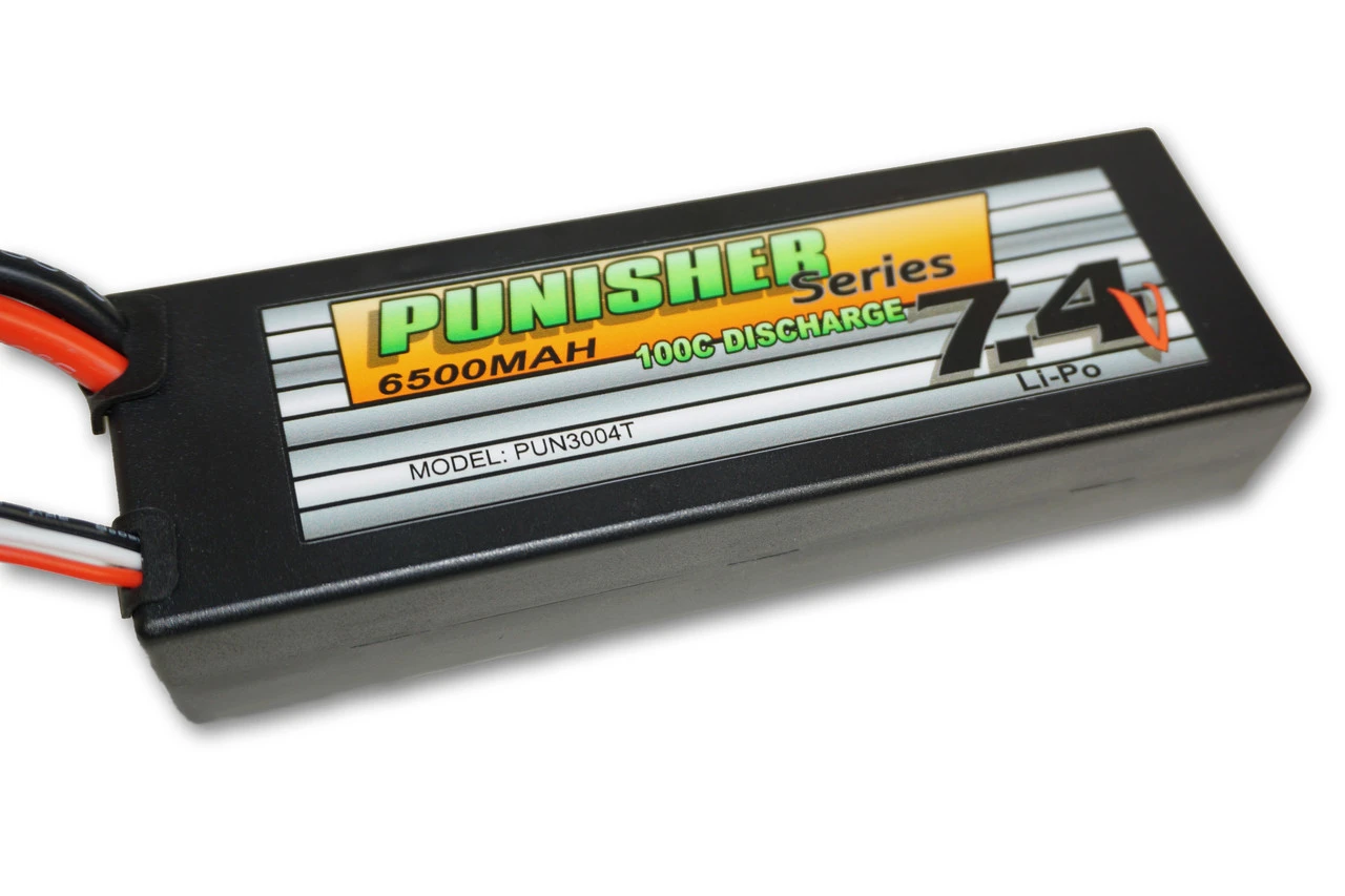 Punisher Series 6500mah 100C 2cell Lipo (Traxxas Plug) 7.4V Battery
