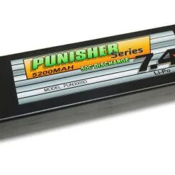 Punisher Series 5200mah 50C 2cell Lipo (Deans Plug) 7.4V Battery