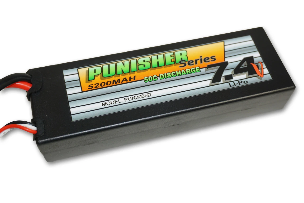 Punisher Series 5200mah 50C 2cell Lipo (Deans Plug) 7.4V Battery