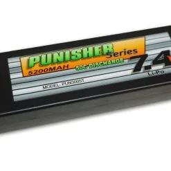 Punisher Series 5200mah 50C 2cell Lipo (Traxxas Plug) 7.4V Battery