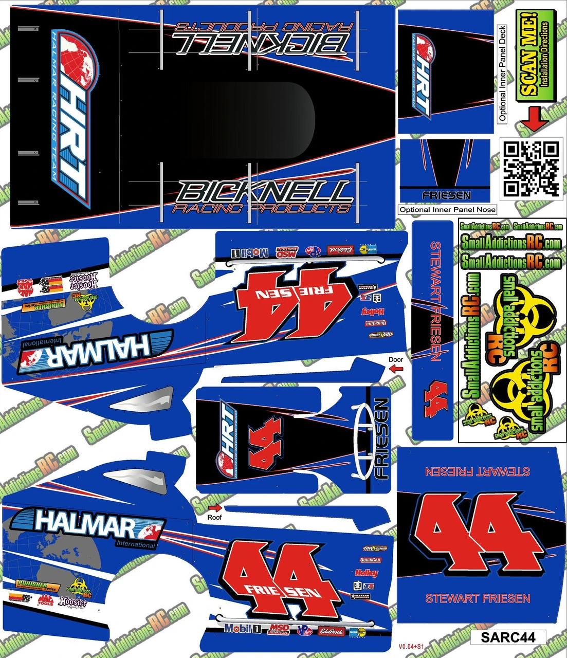 Small Addictions RC Wrap Addicts #44 Stewart Friesen MudBoss Wrap